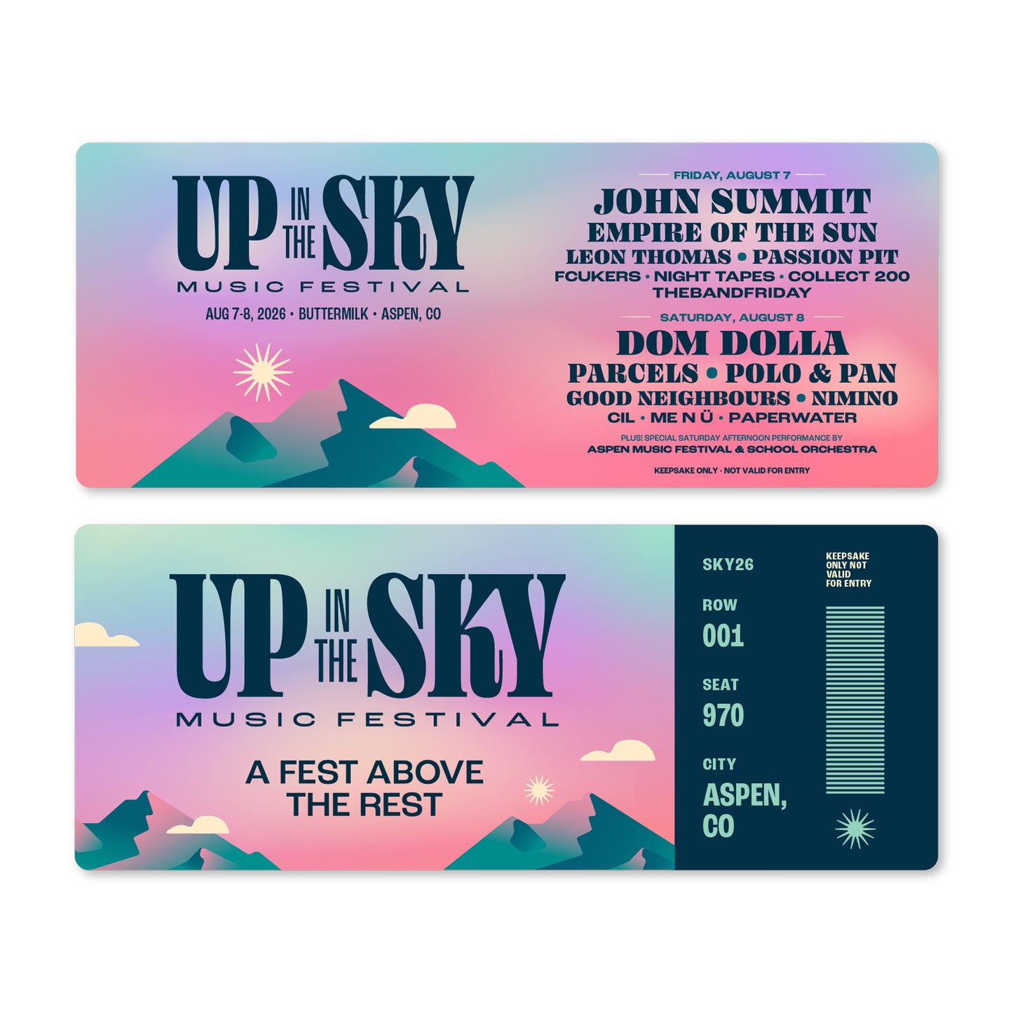 2026 Up in the Sky Souvenir Ticket